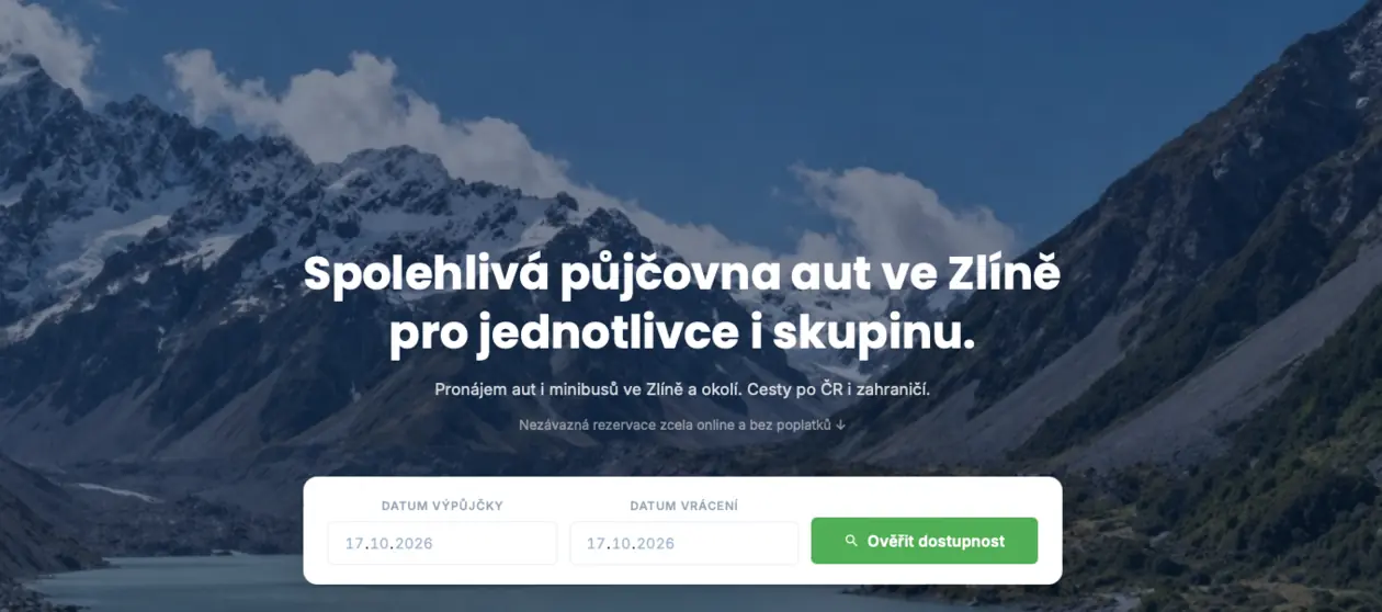 Rezervační systém pro půjčovnu vozidel Auto Park Morava